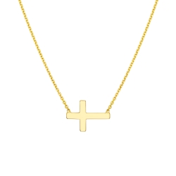 Sideways Gold Cross
