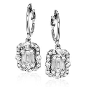 A pair of diamond drop earrings from Zeghani.